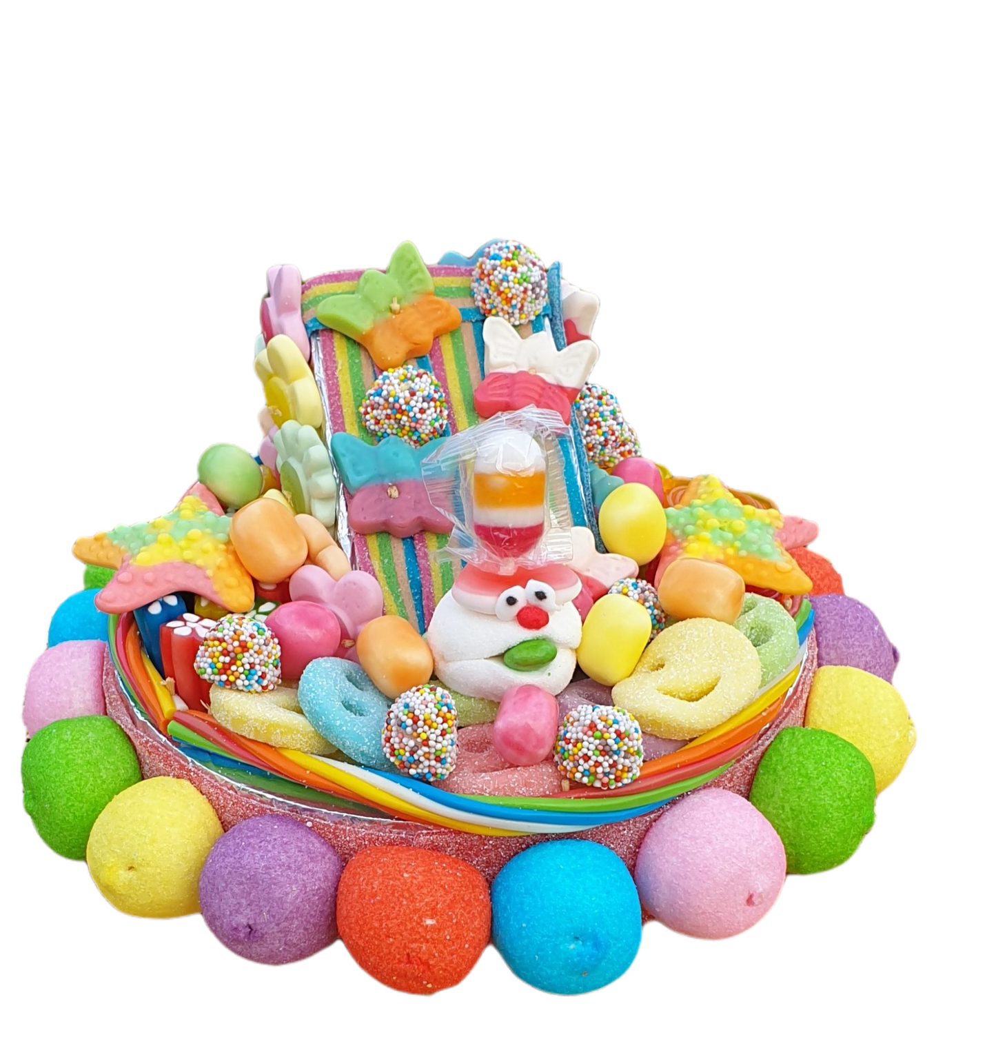 Snoeptaart regenboog