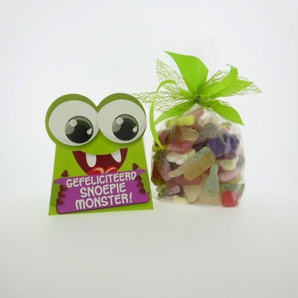 GEFELICITEERD SNOEPIEMONSTER!