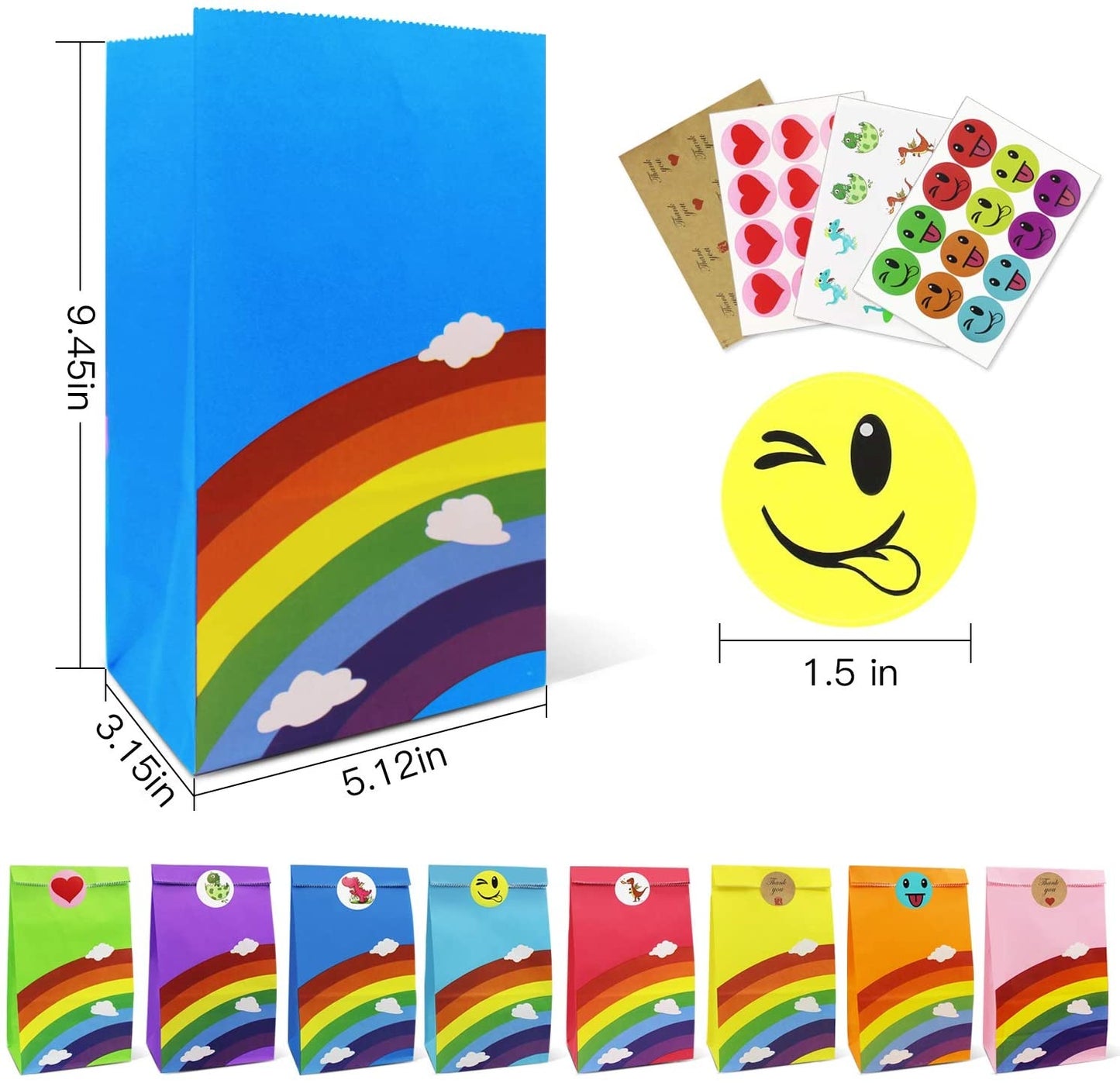 Traktatiezakje rainbow gevuld