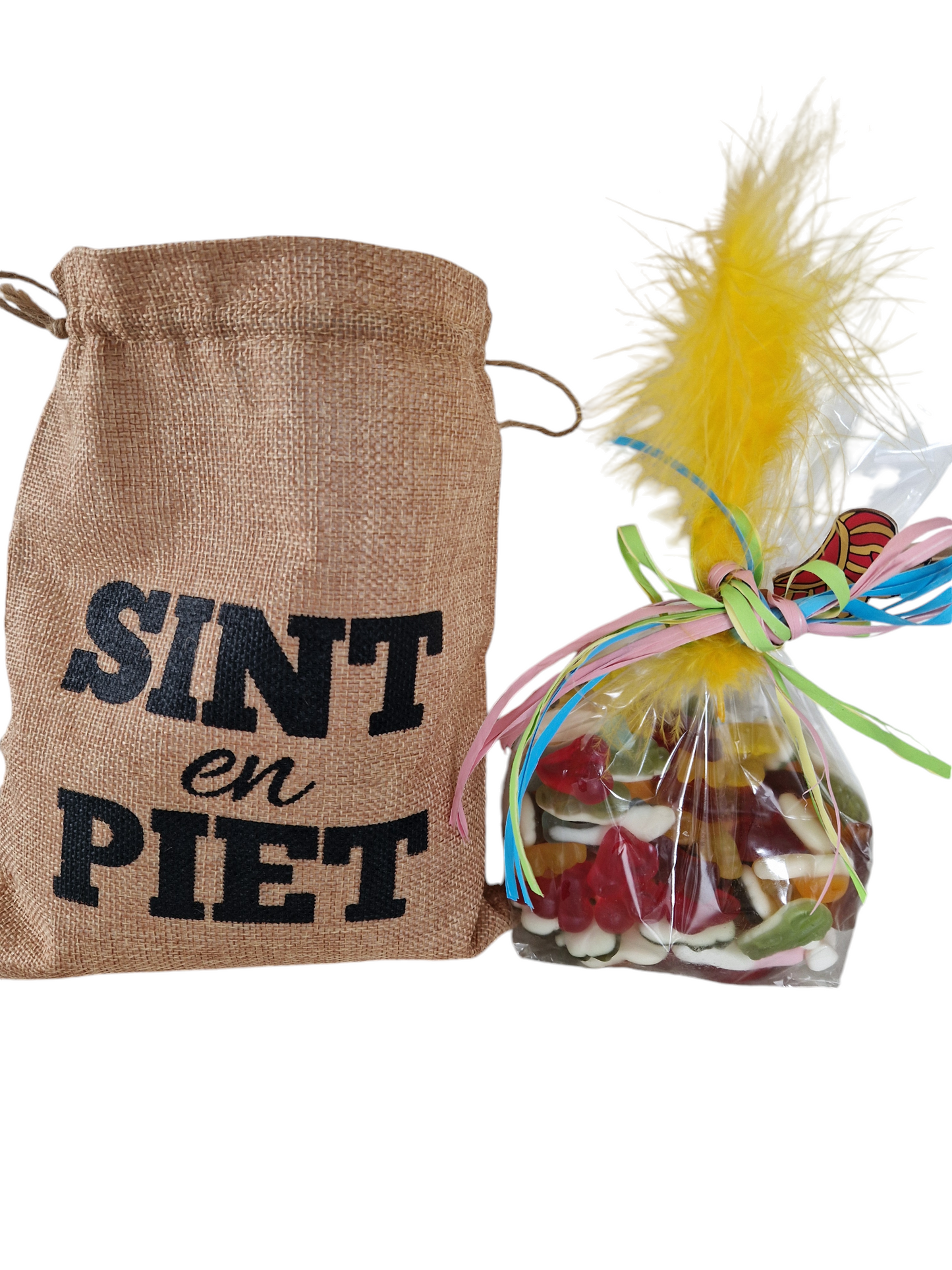 Jutten zak Sint en Piet met snoep
