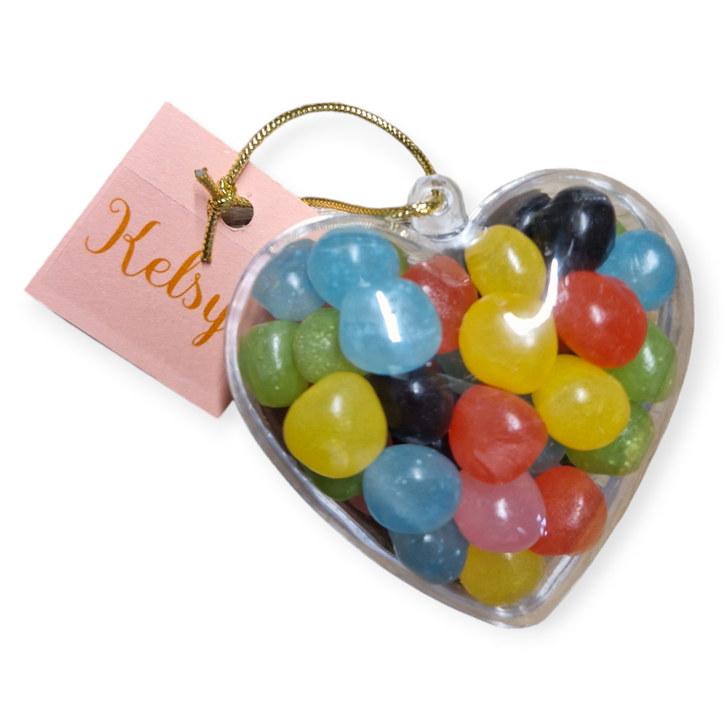 Plexi hart met naamkaartje