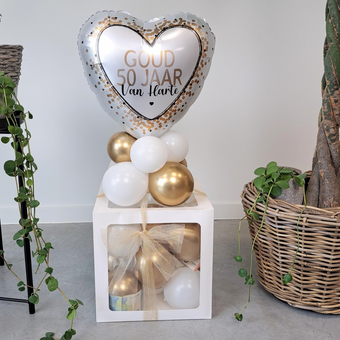 Cadeau ballonbox (met geld) - Huwelijk