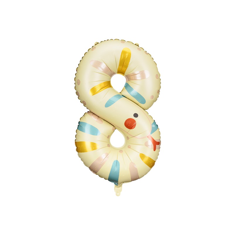 Folieballon cijfer 8 slang