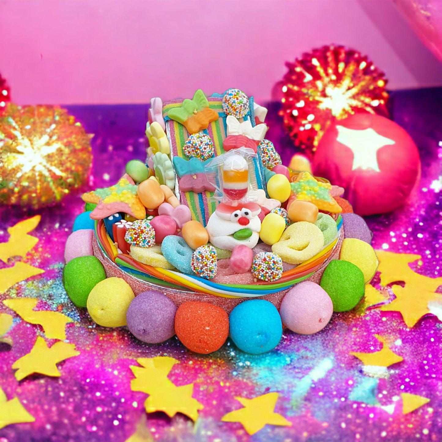 Snoeptaart regenboog