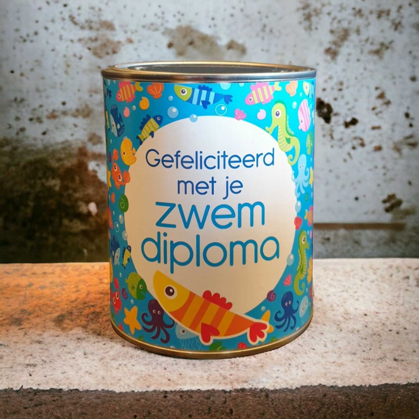 Snoepblik "zwemdiploma"