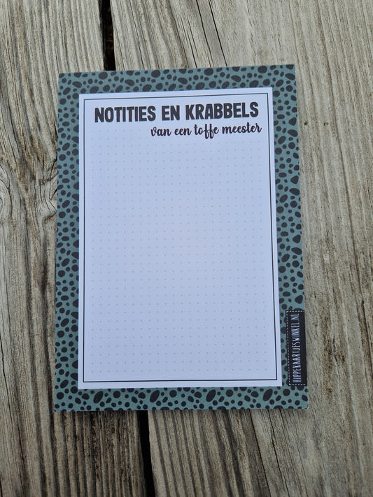 Notitieboekje meester
