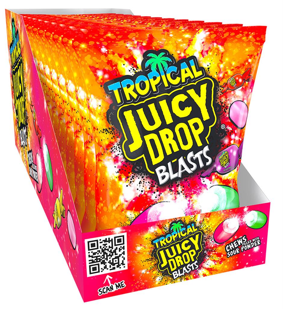 Bazooka Juicy Drop Blast Tropical x12