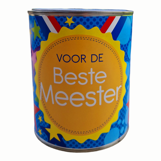 Snoepblik "voor de beste meester"