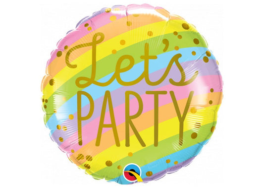 Let's party - rainbow - folieballon